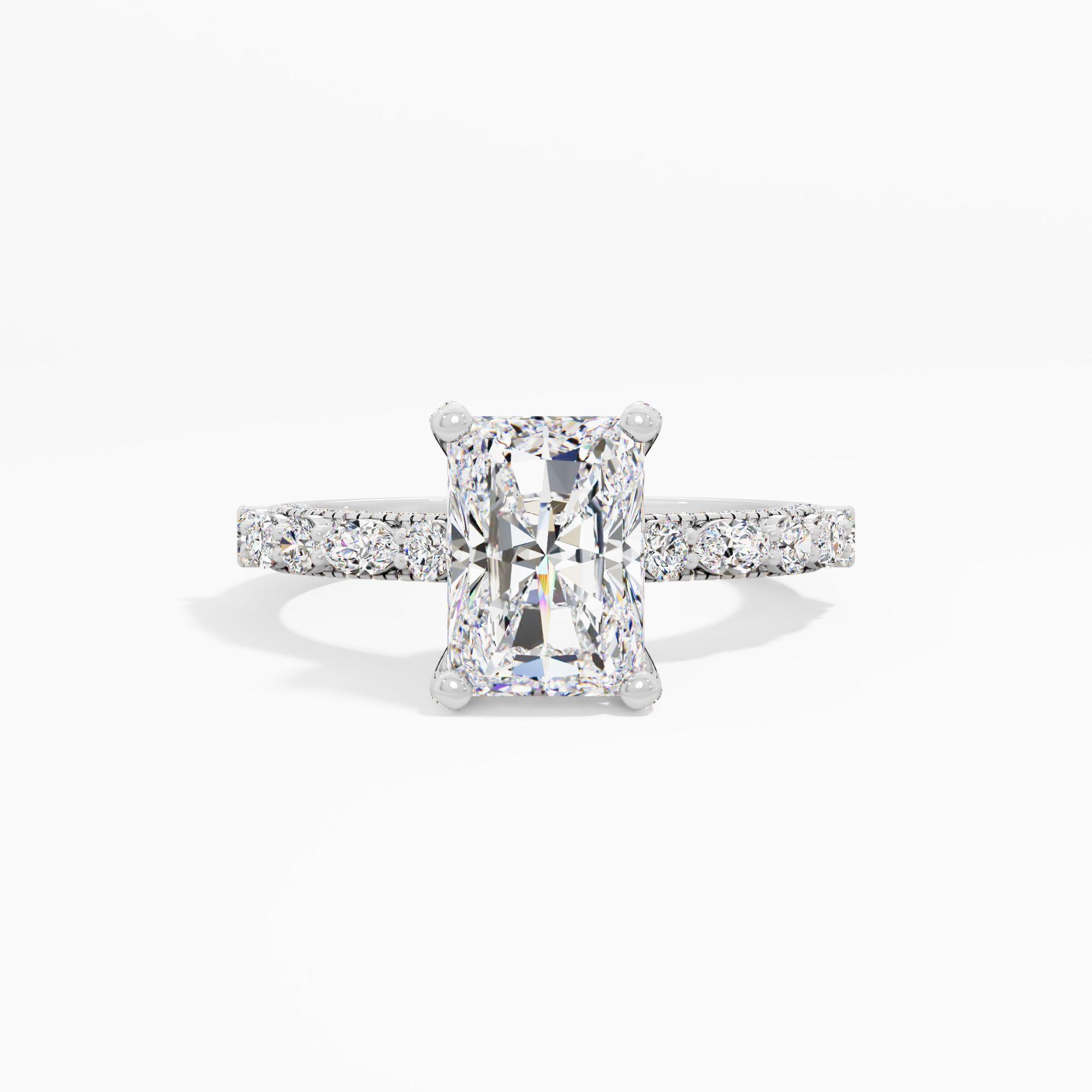 Petal Glint Solitaire Engagement Ring