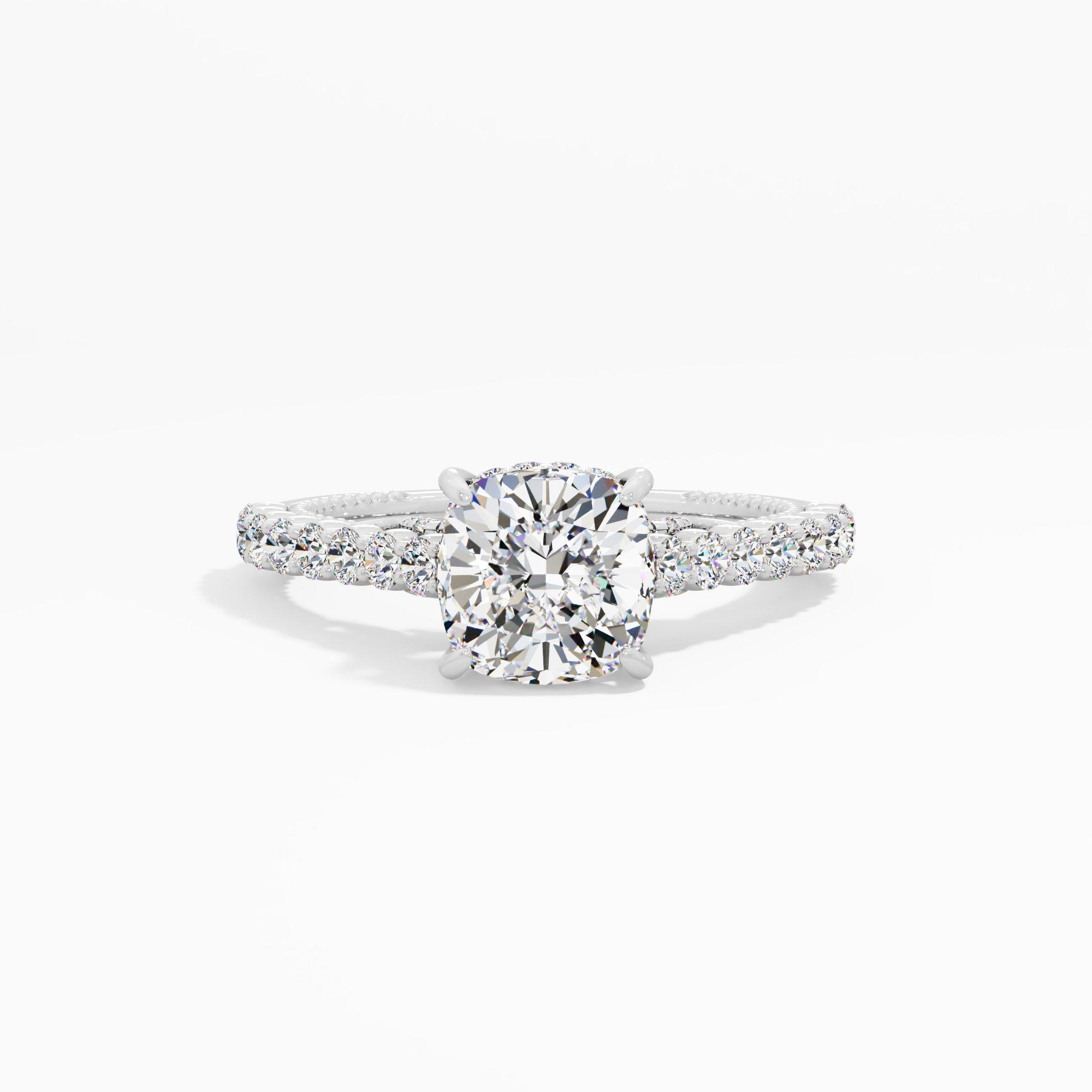 Blush Halo Solitaire Engagement Ring