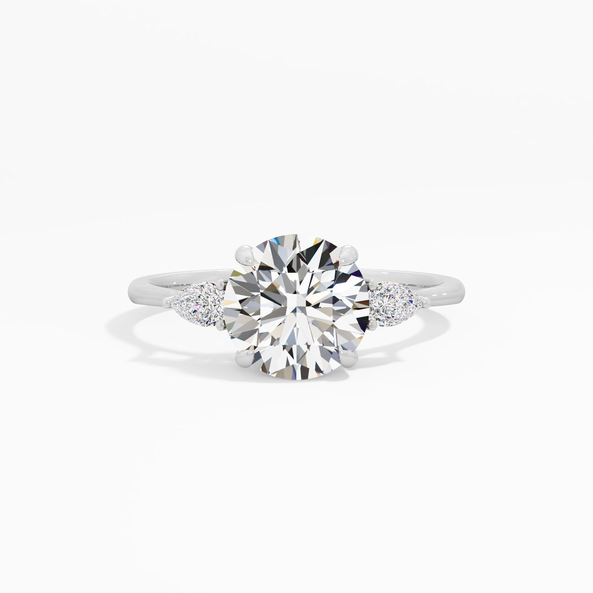 Duskveil Hue 3 Stone Engagement Ring