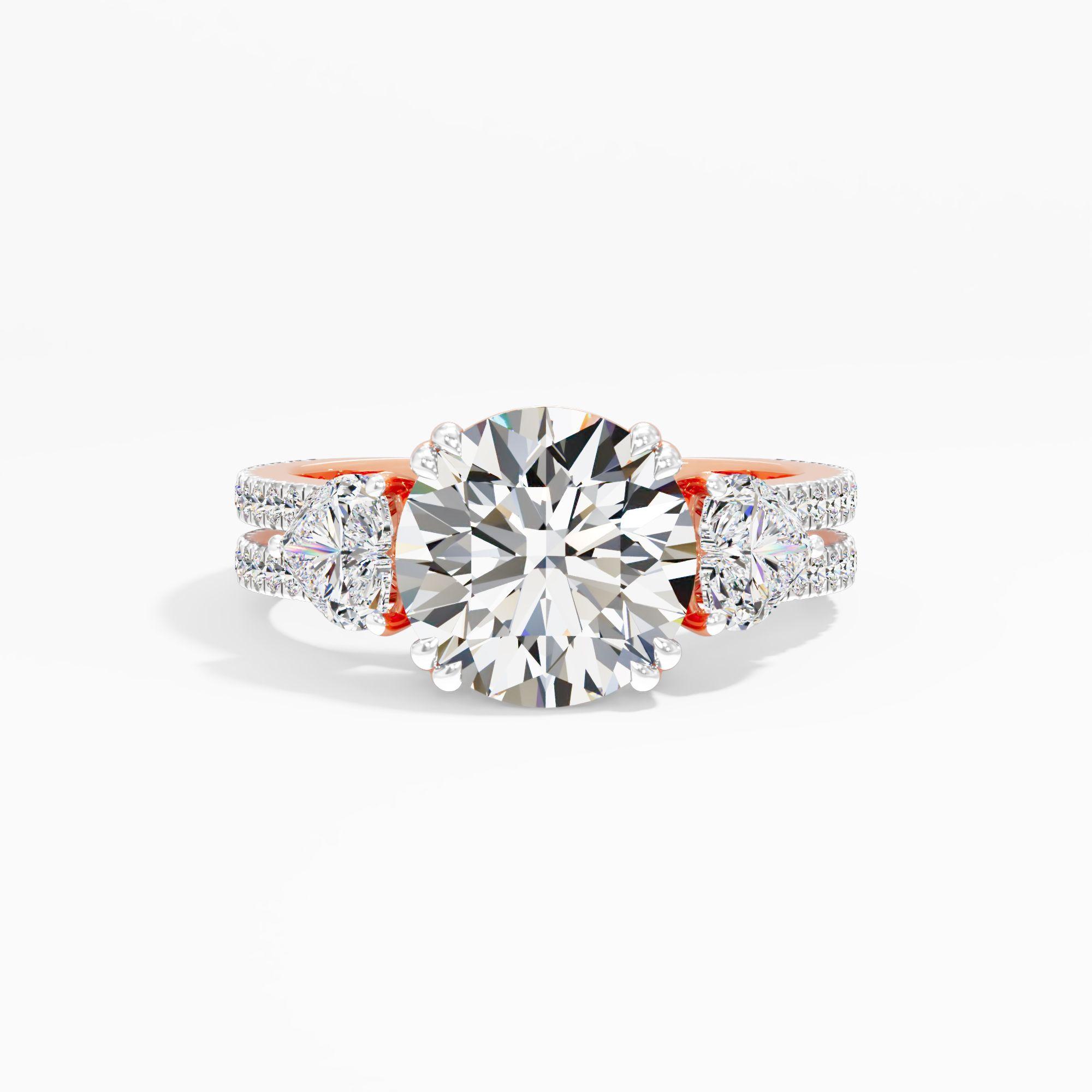Hazymoon Snap 3 Stone Engagement Ring