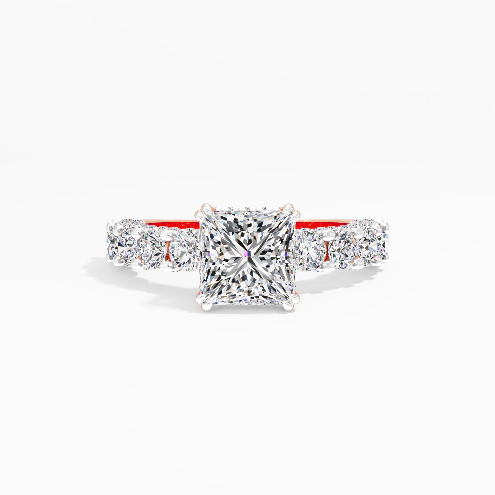 Dandelight Flow Solitaire Engagement Ring