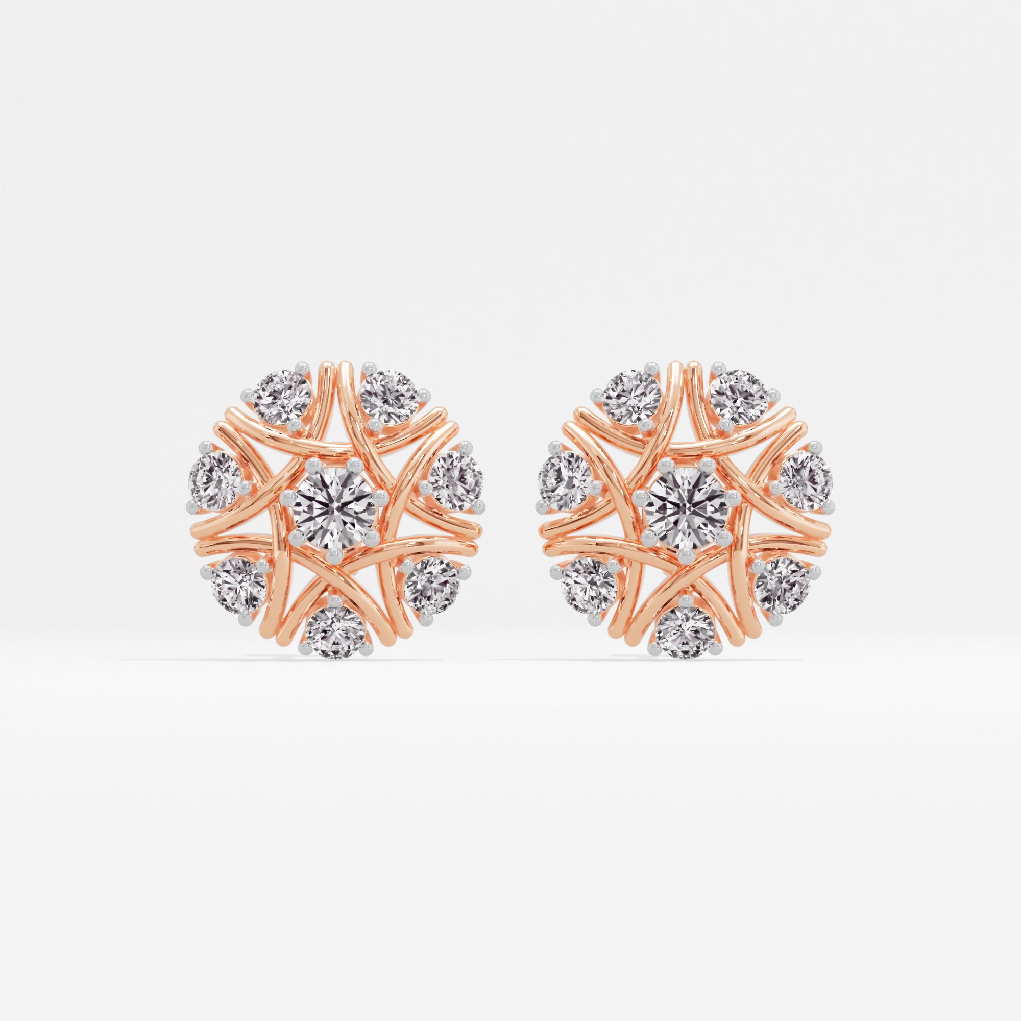 Majestic Aura Cluster Stud Earrings