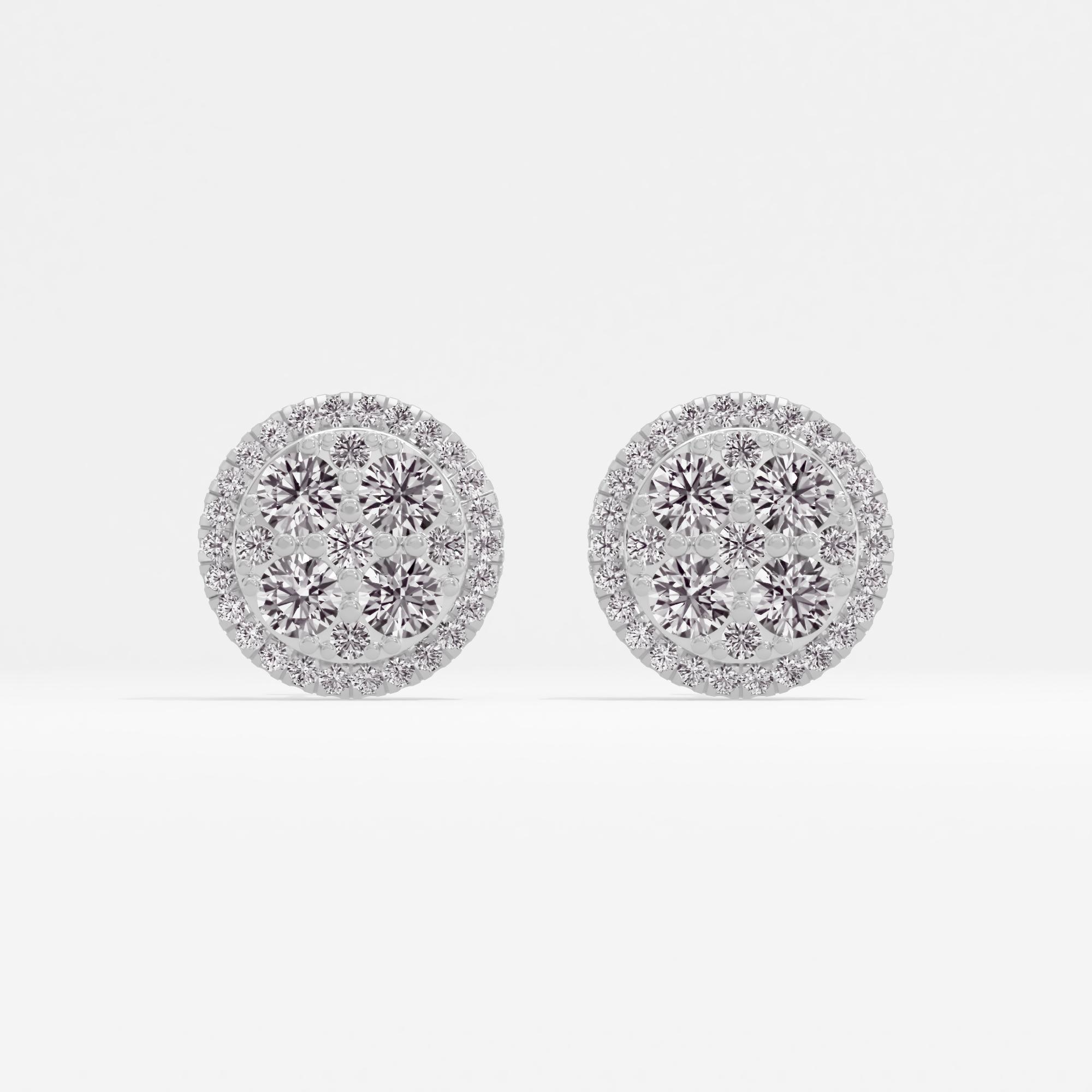 Flawless Stardom Cluster Halo Stud Earrings