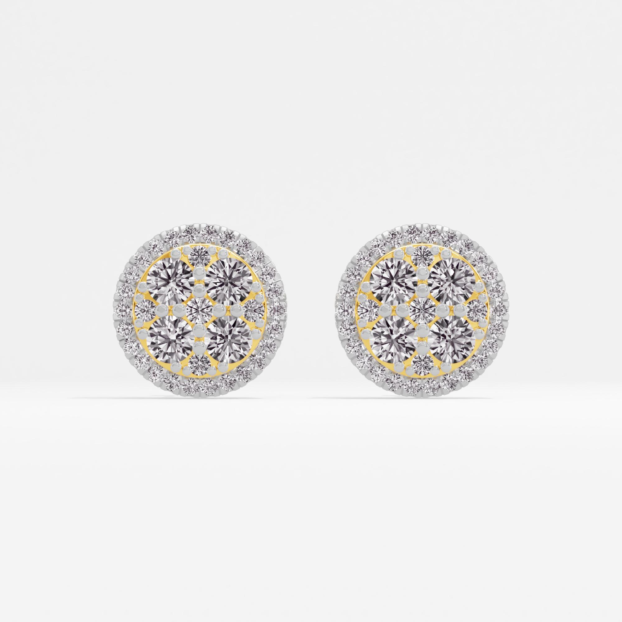 Flawless Stardom Cluster Halo Stud Earrings