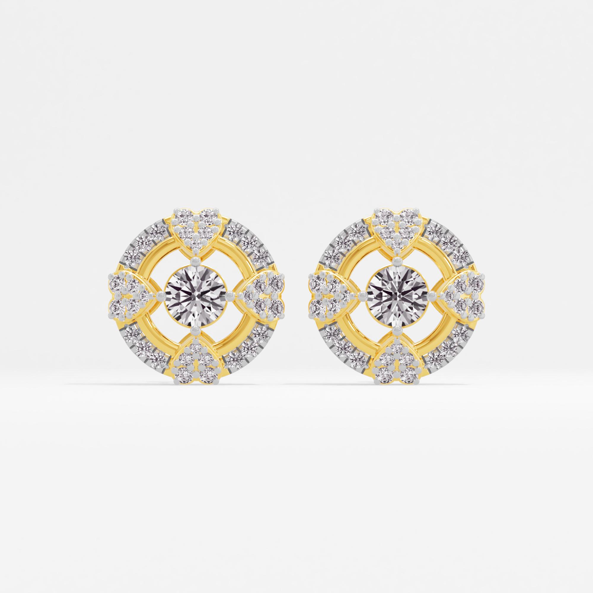 Corazon Brilliance Solitaire Stud Earrings