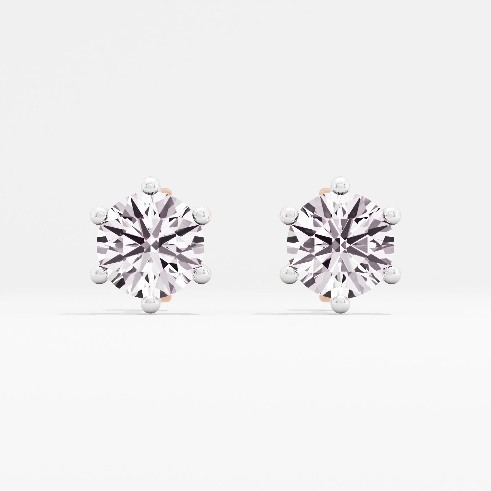 Fantasy Spark Solitaire Stud Earrings
