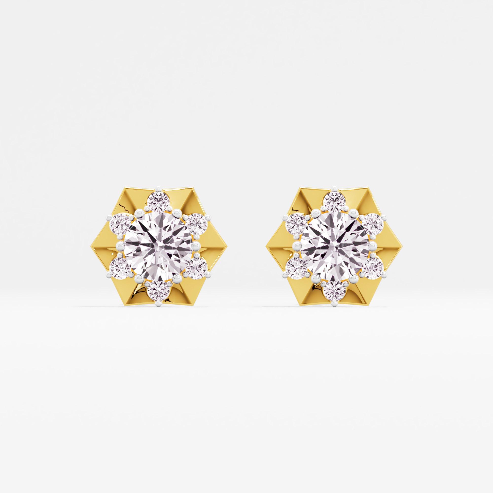 Hexarays Starburst Halo Stud Earrings