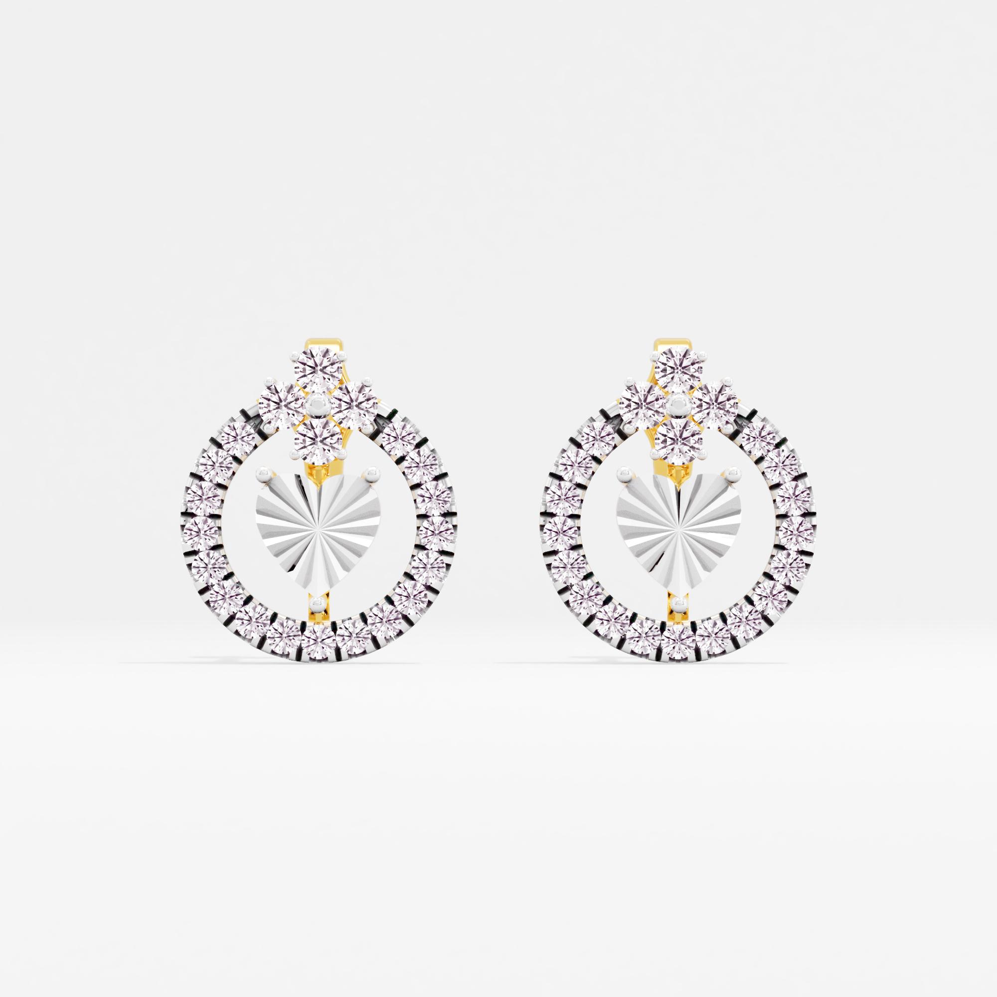 Velvet Glam Heart Stud Earrings