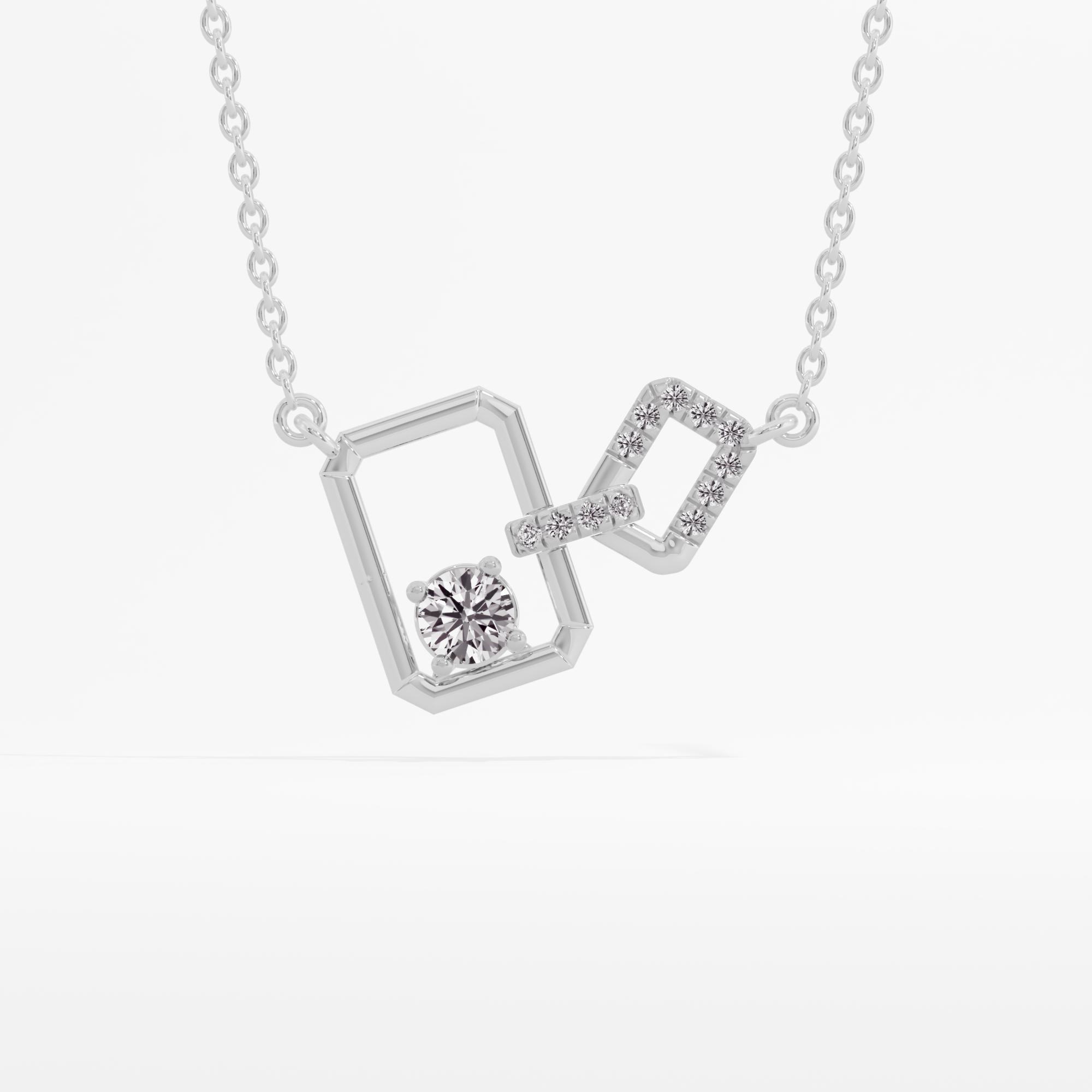 GeoEmerald Bond Solitaire Necklace (Chain Included)