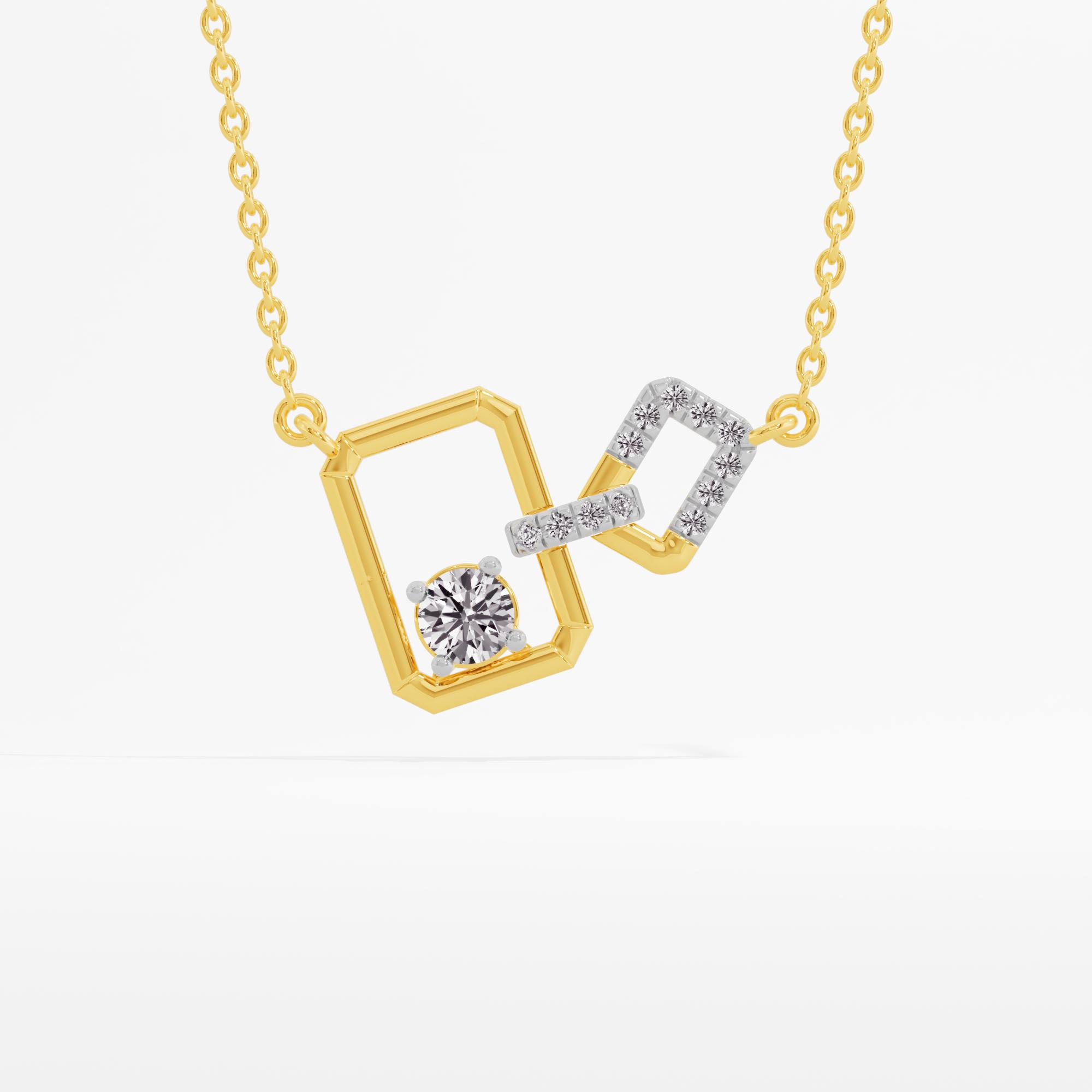 GeoEmerald Bond Solitaire Necklace (Chain Included)
