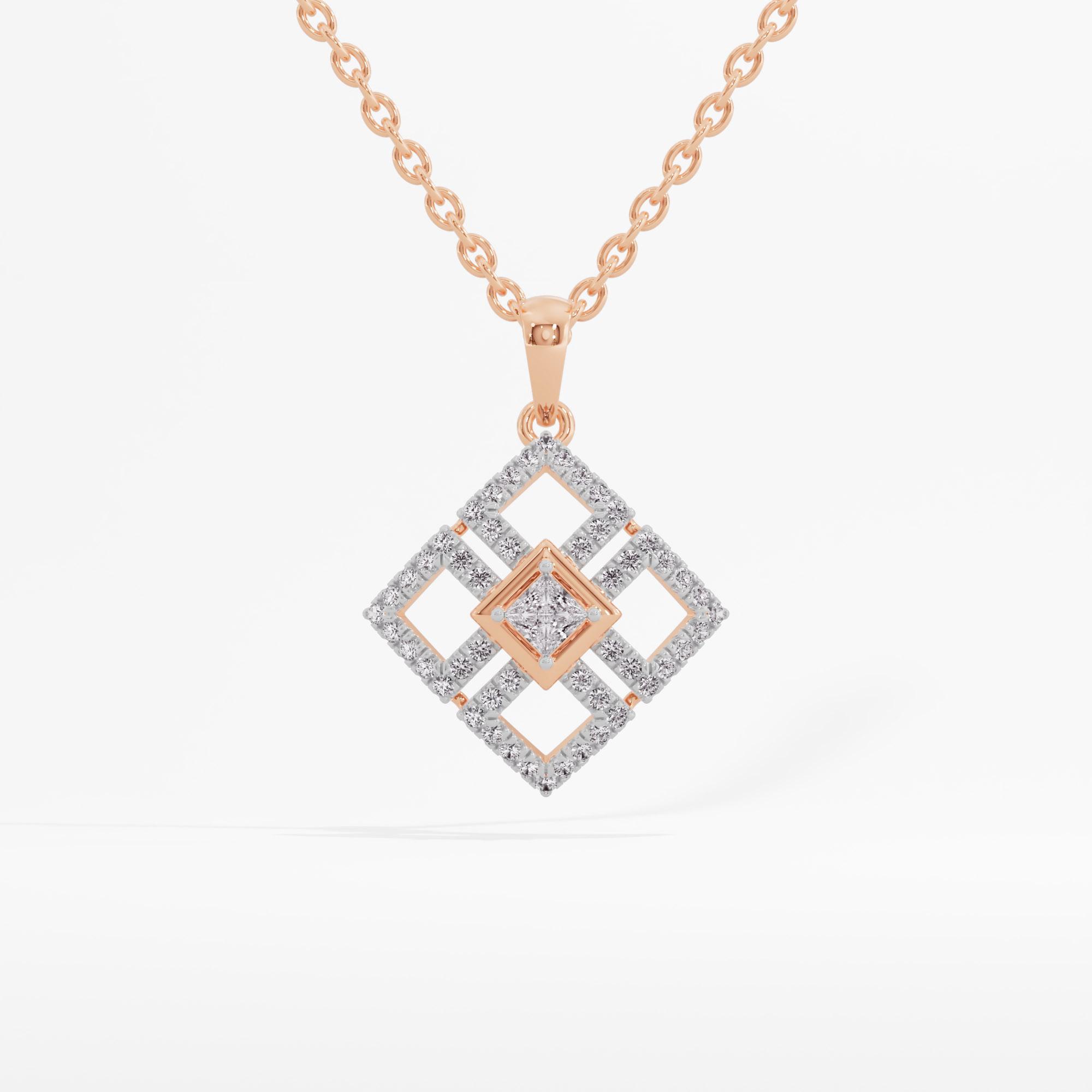 Cubic Lattice Solitaire Pendant