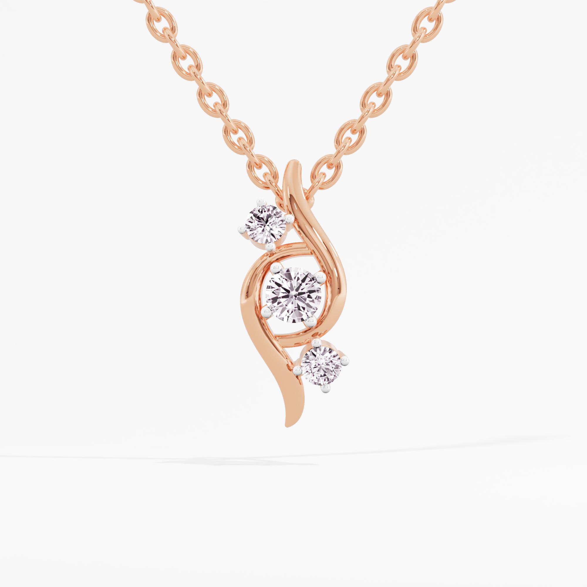 Contemporary Bloom 3 Stone Pendant