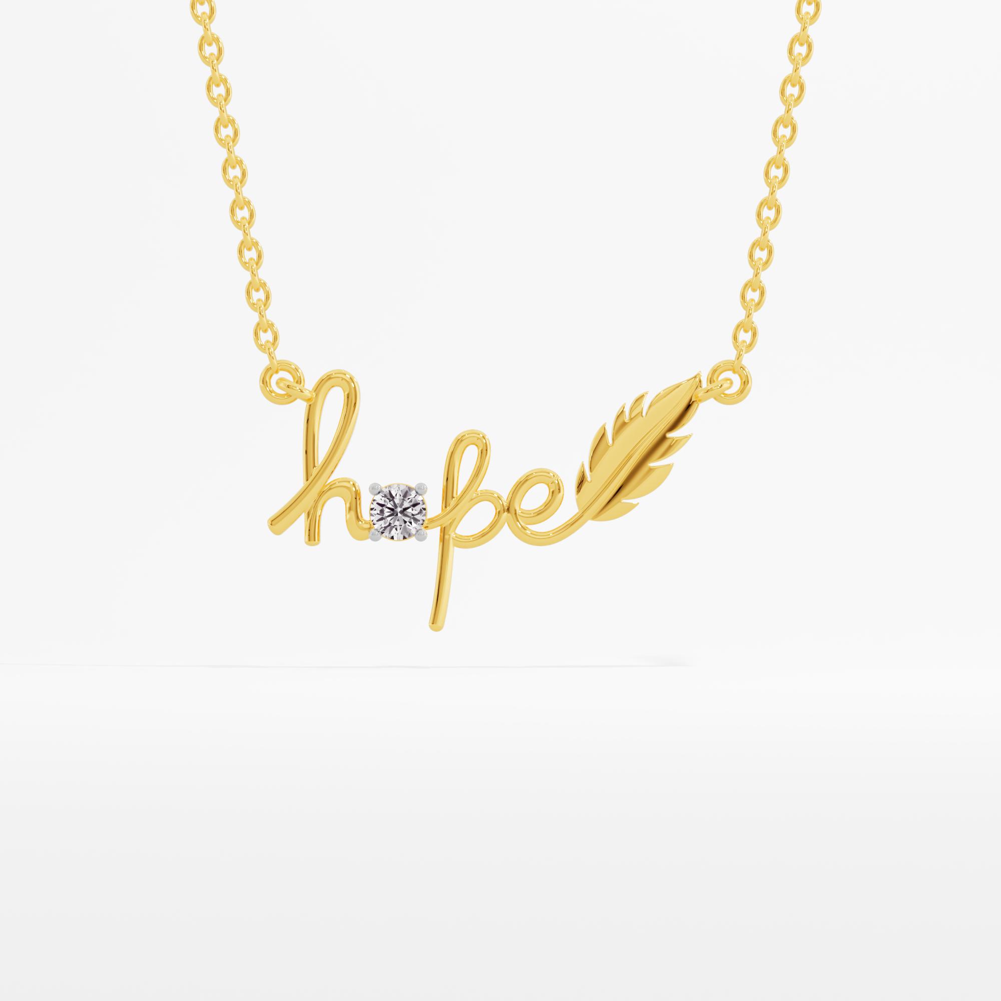 Radiating Hope Solitaire Chain Necklace w/ Chain