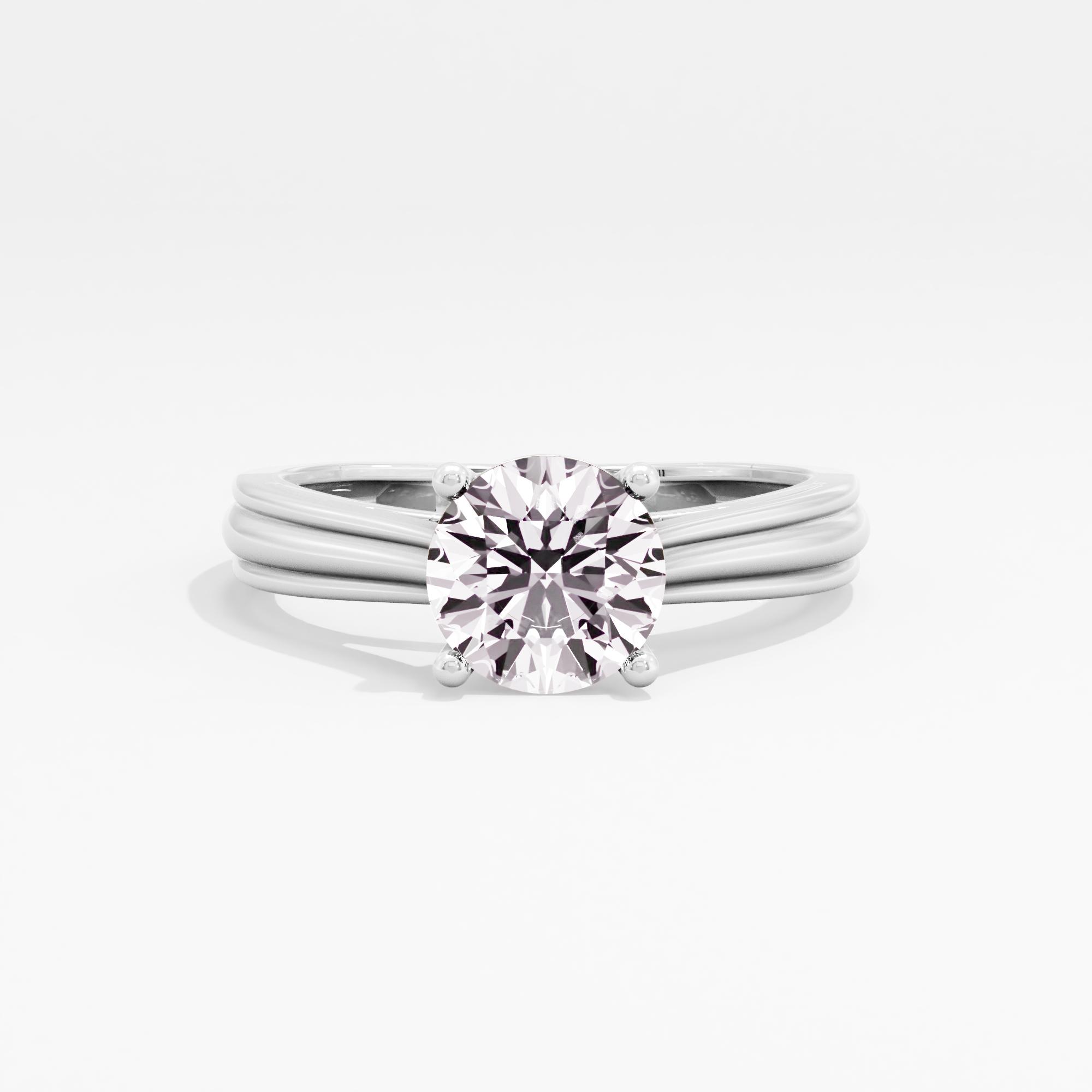 Golden Twilight Solitaire Ring