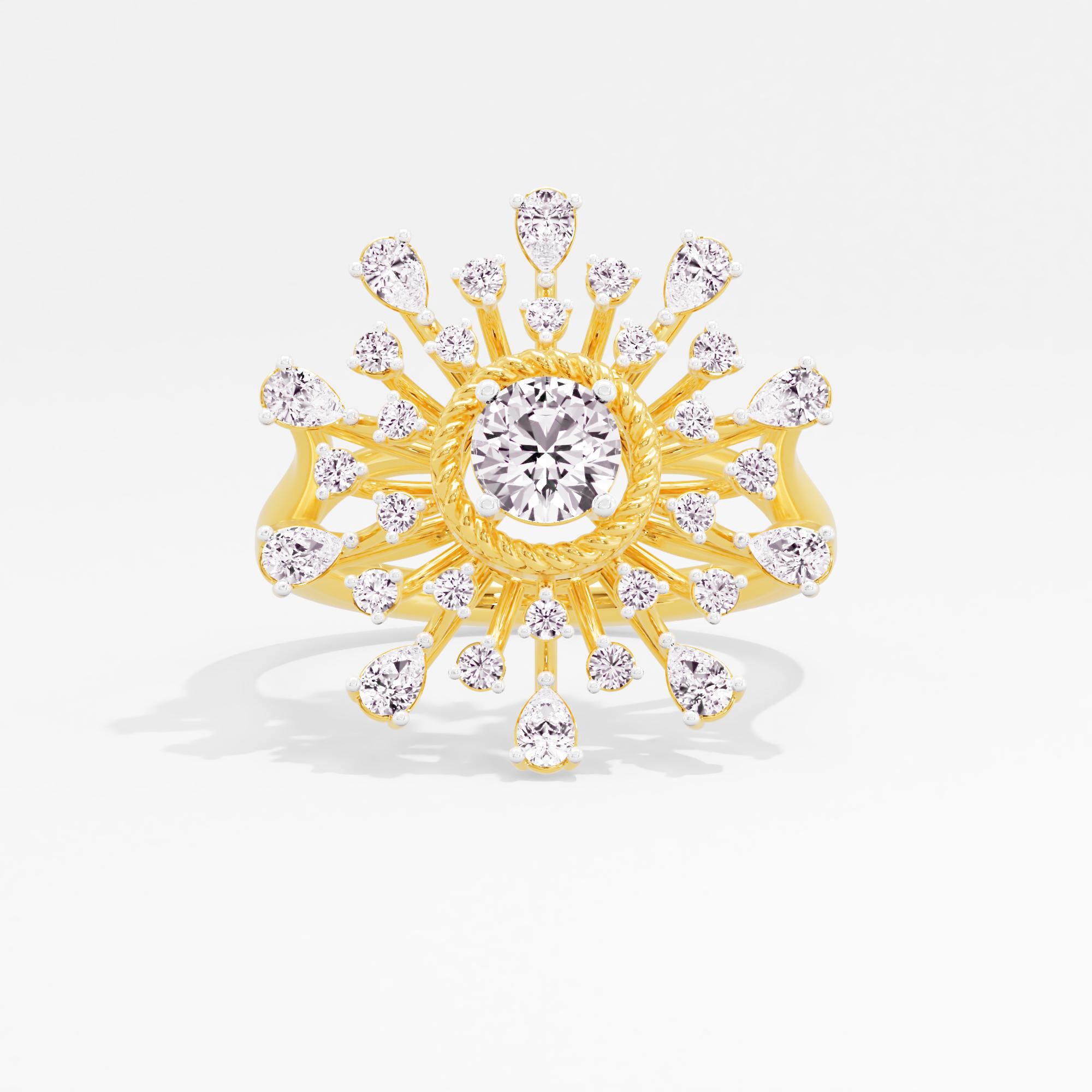 Bedazzling Glow Solitaire Cocktail Ring