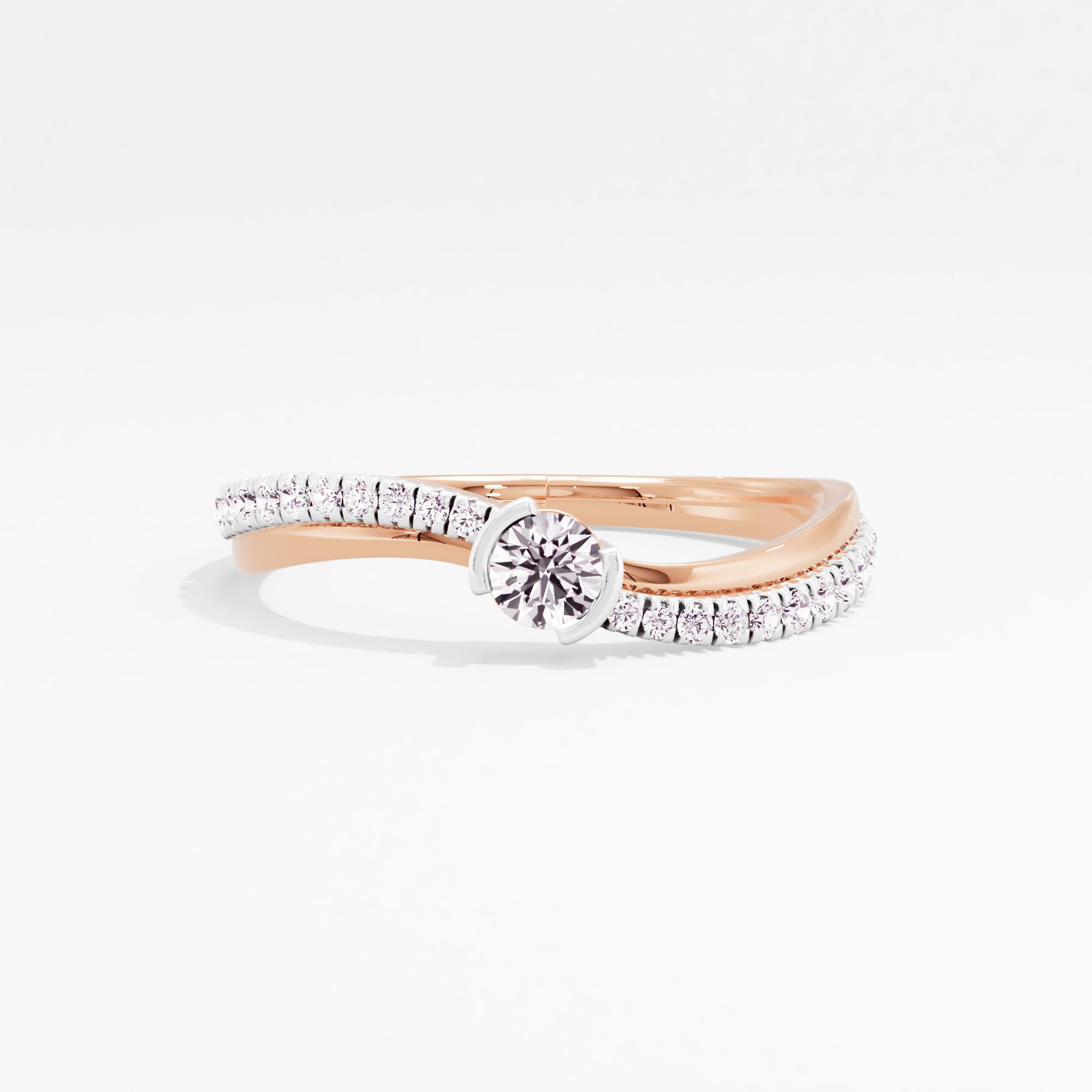 Stellar Wave Solitaire Ring