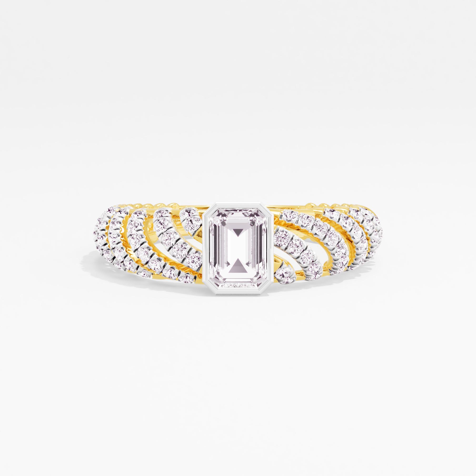 Twisted Whisper Solitaire Ring