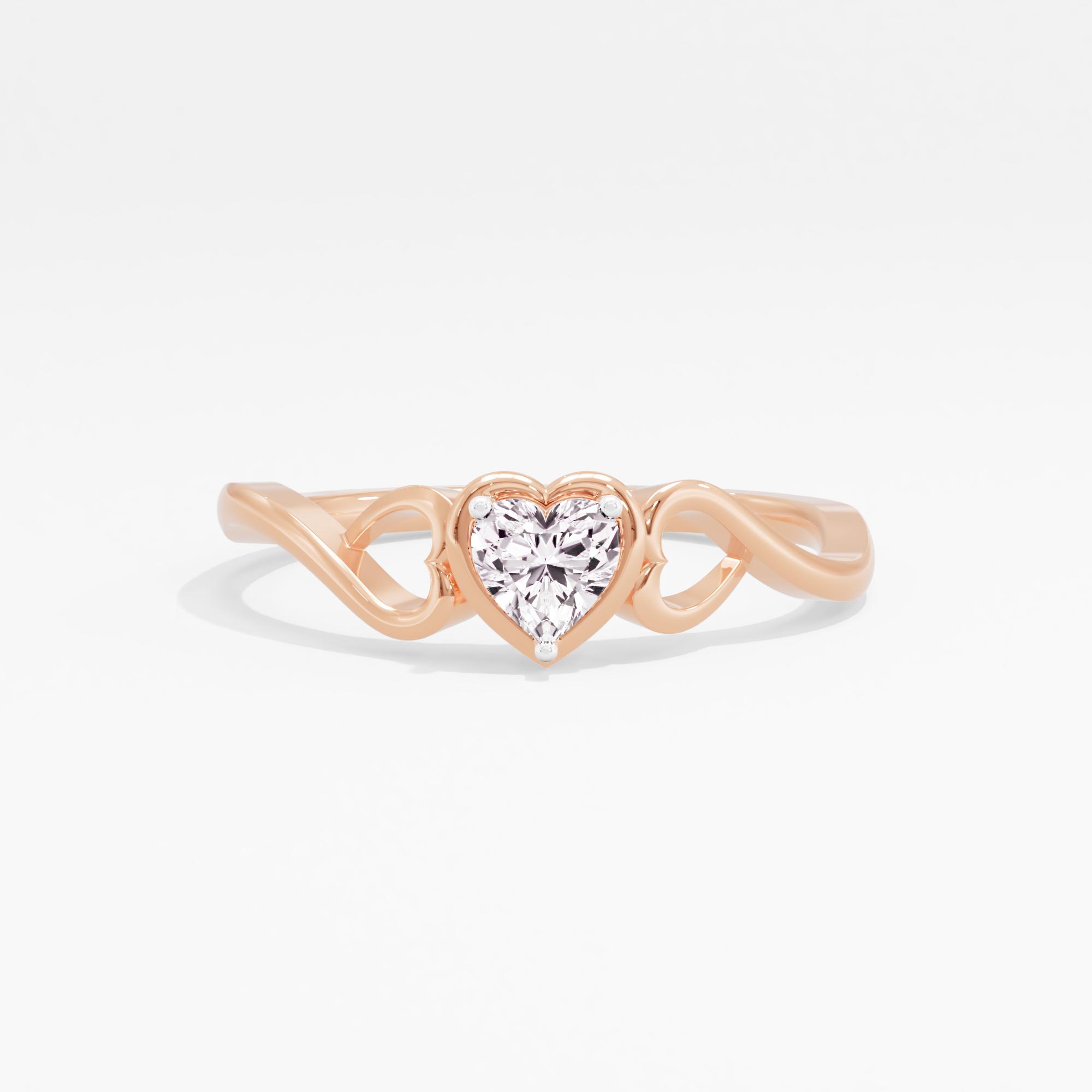 Loving Radiance Solitaire Heart Ring
