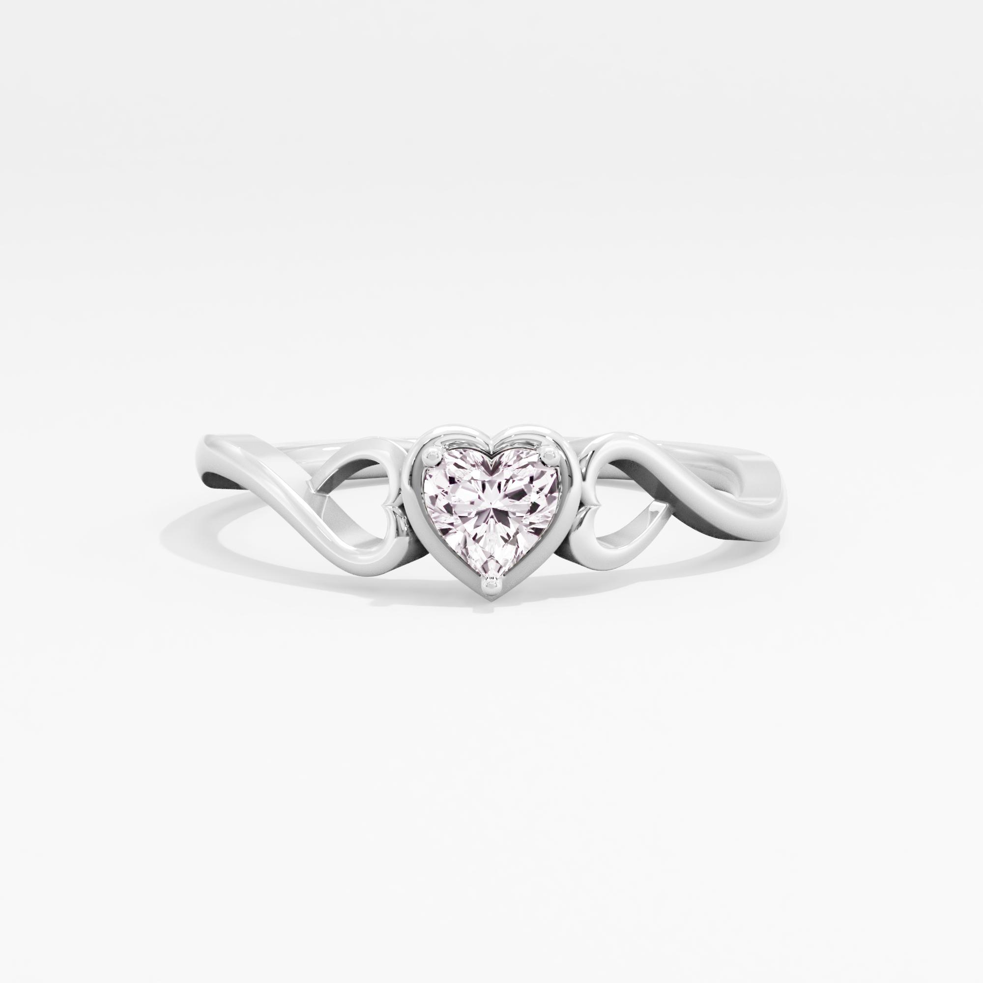 Loving Radiance Solitaire Heart Ring