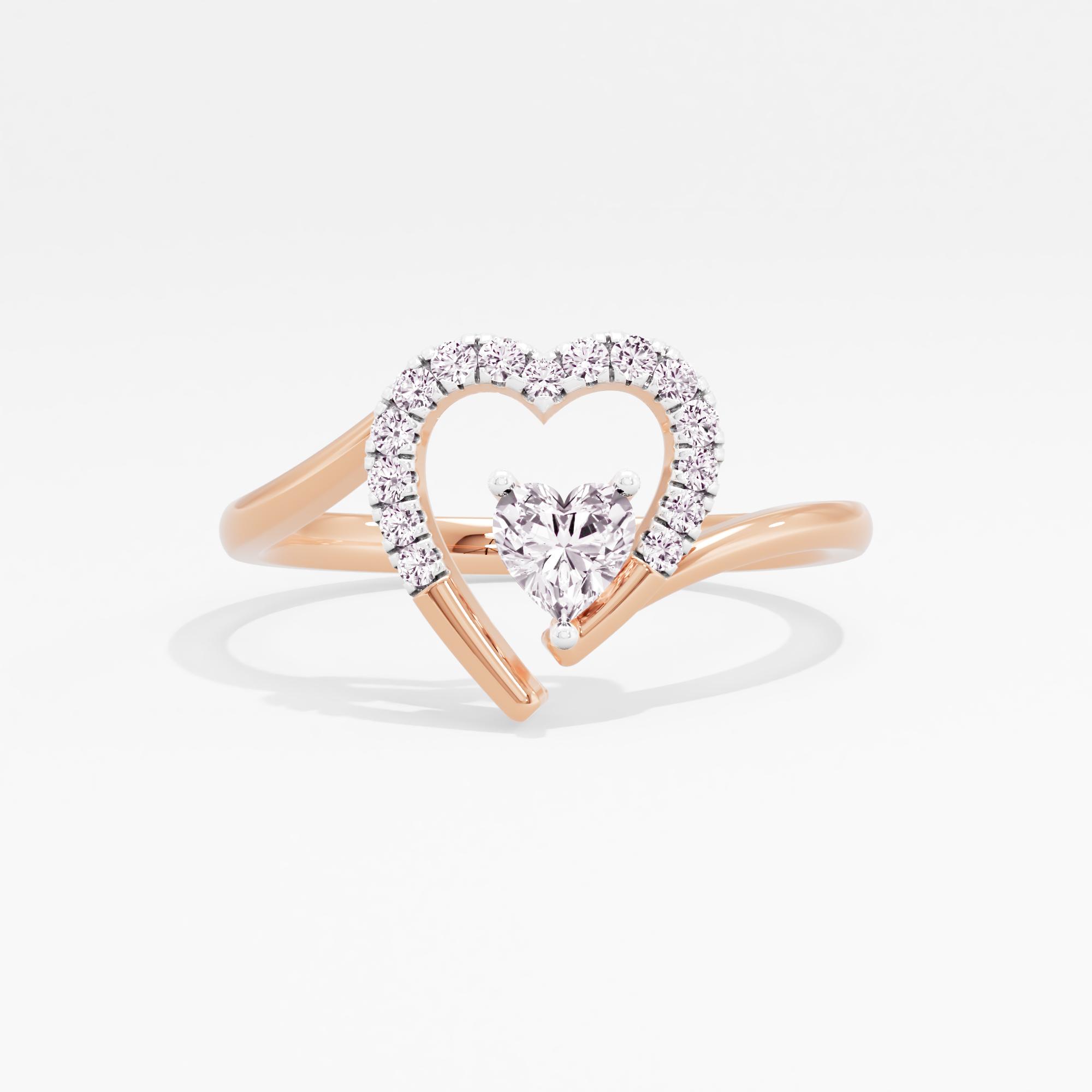 Elegant Darling Solitaire Heart Ring