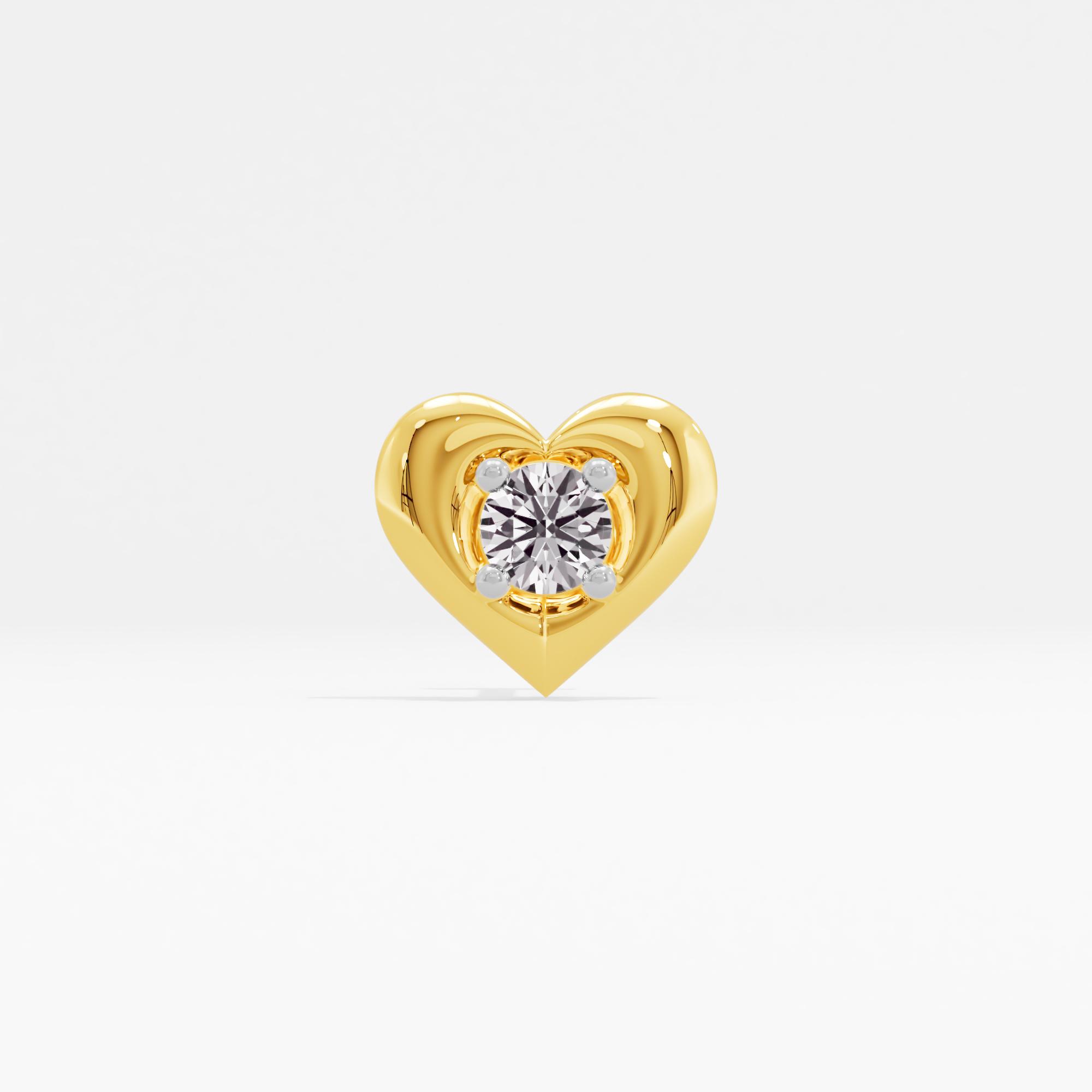 Captivating Charm Solitaire Heart Nose Pin
