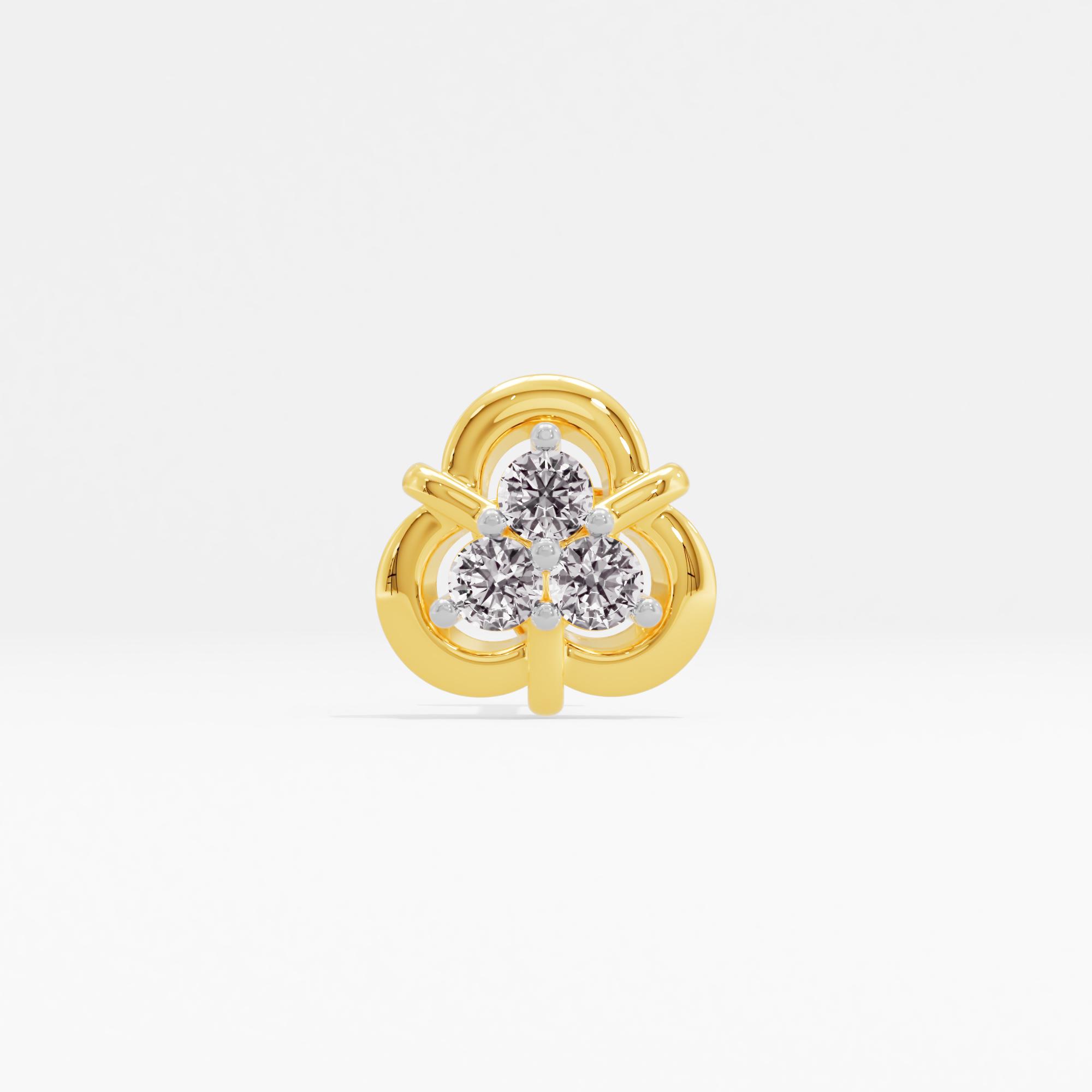 Heritage Galore 3 Stone Cluster Nose Pin