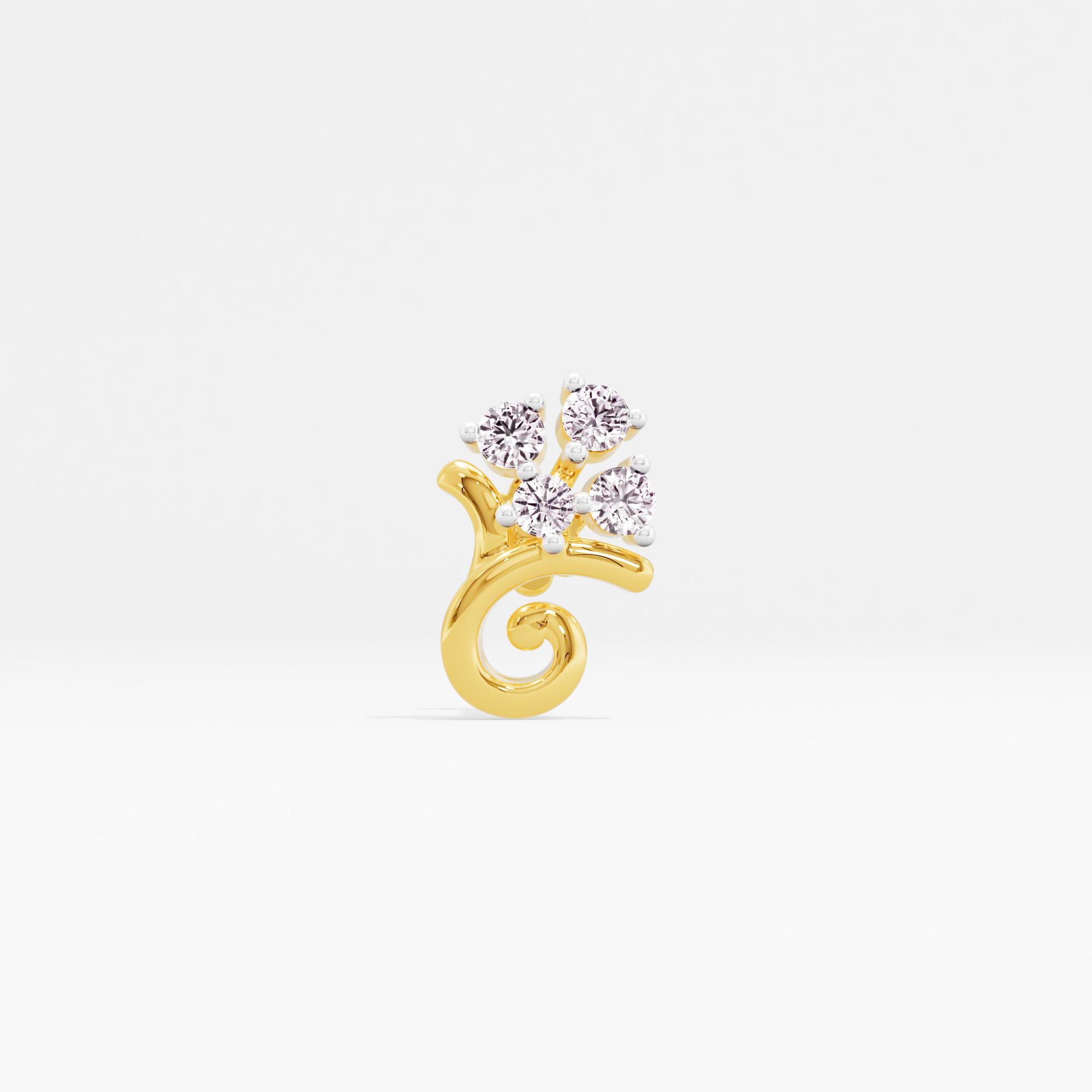 Dazzled Aura Cluster Nose Pin