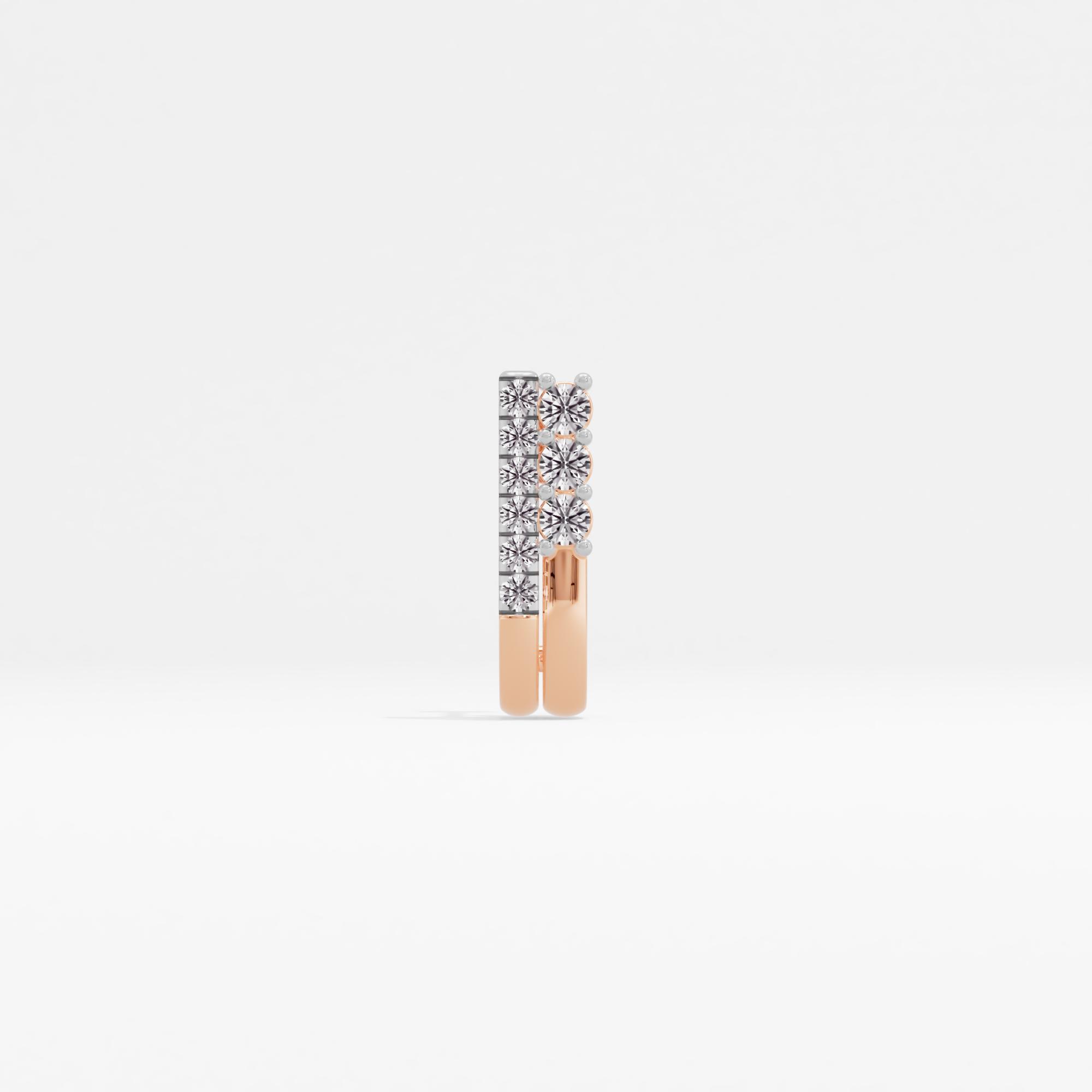 Starry Accent 3 Stone J Nose Pin