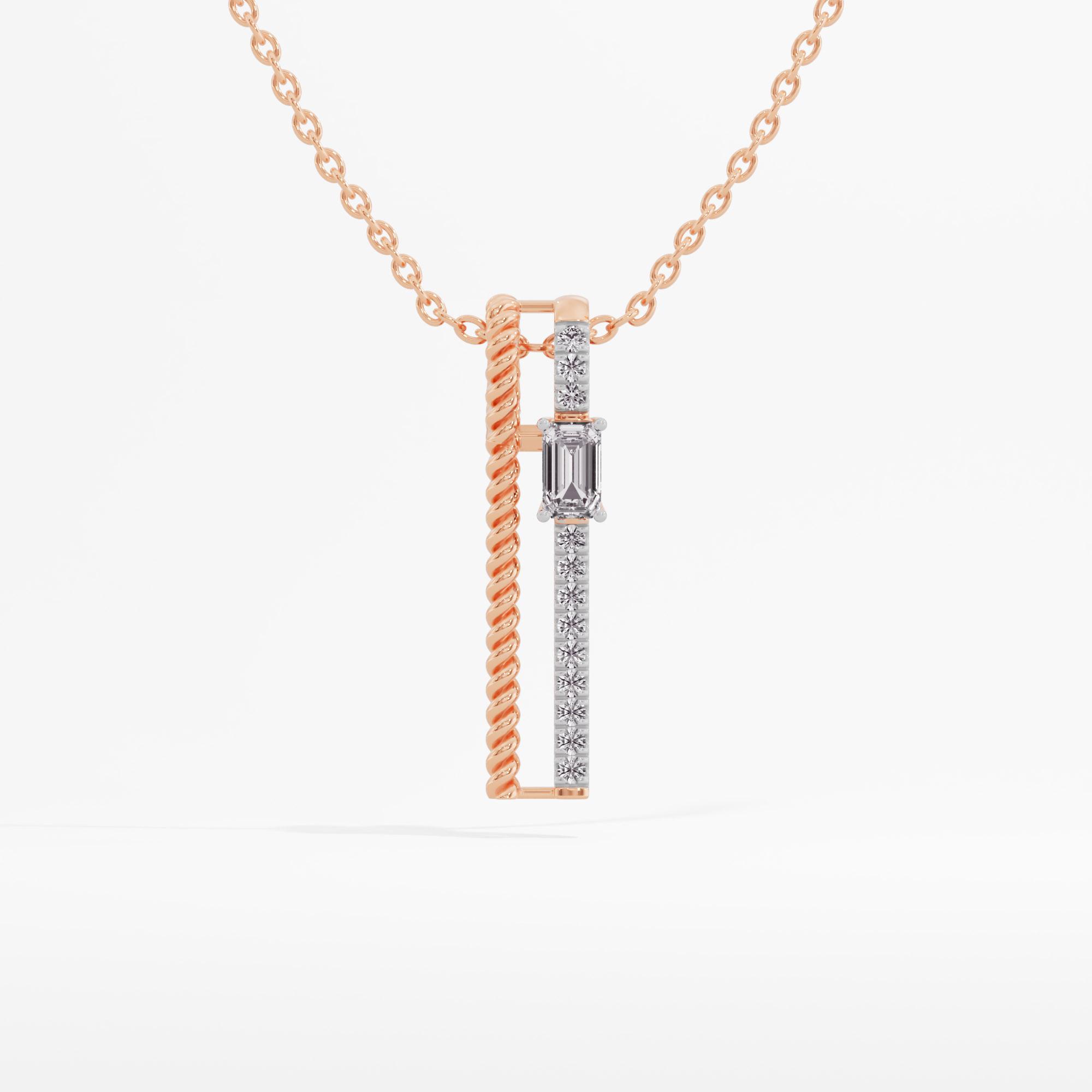Linea Emeraldis Solitaire Pendant