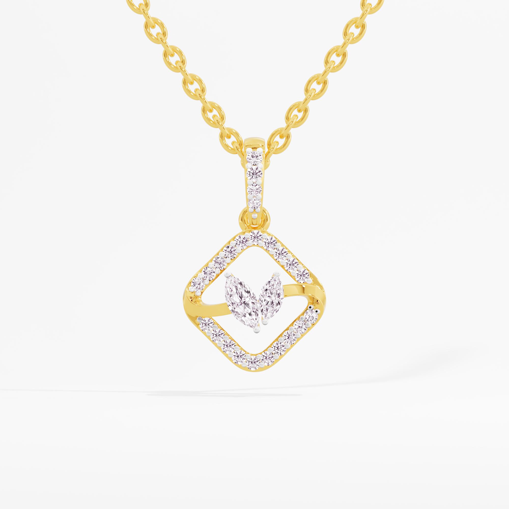 Glowing Dewdrop 2 Stone Pendant