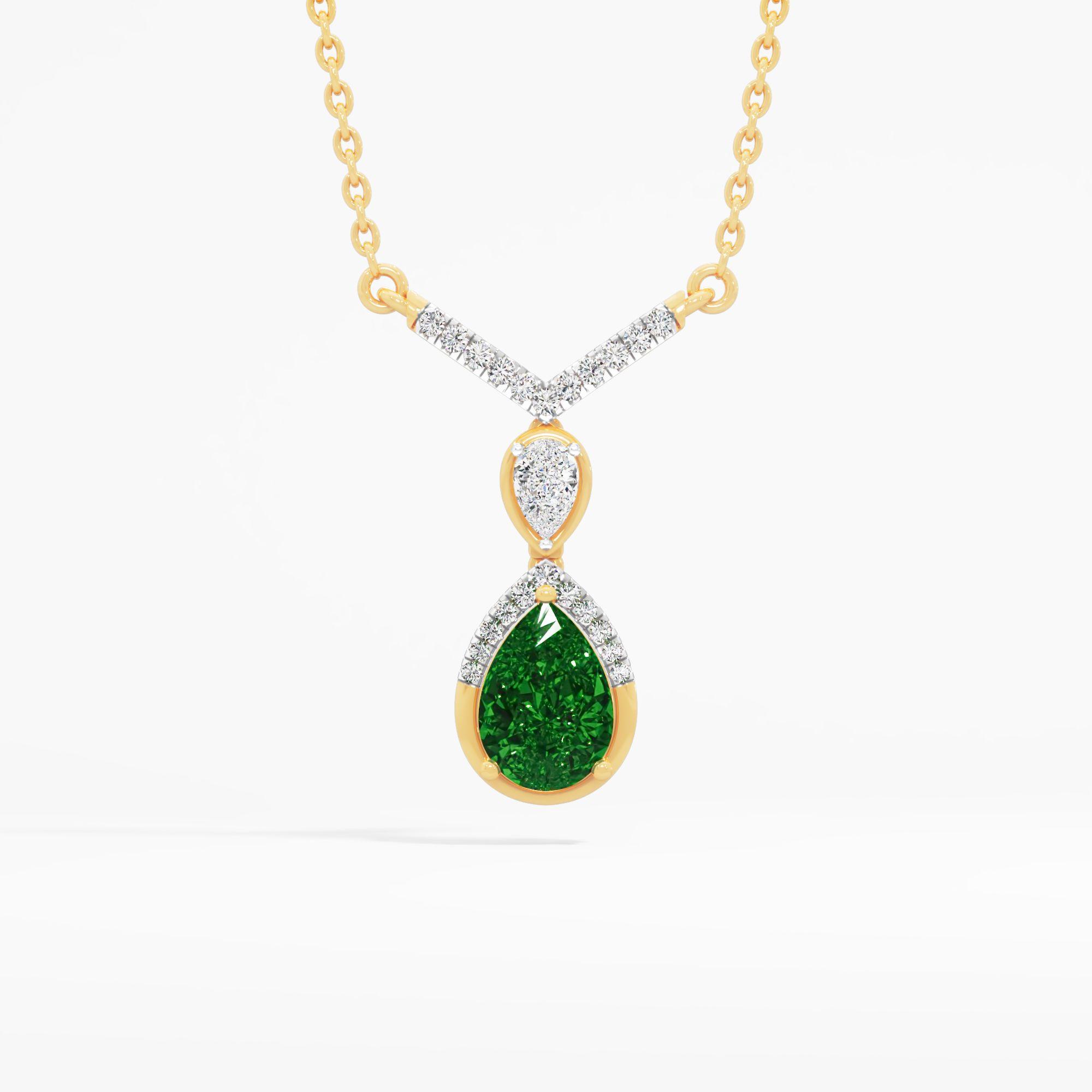 Emerald Teardrop Radiance Pendant