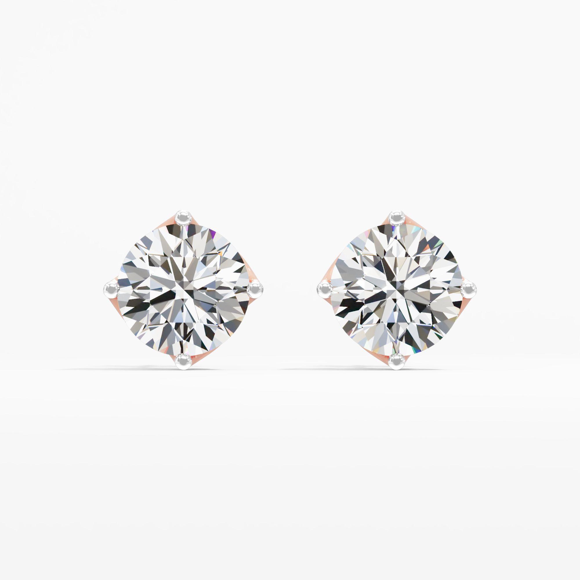 Precious Petalcrest Solitaire Stud Earrings