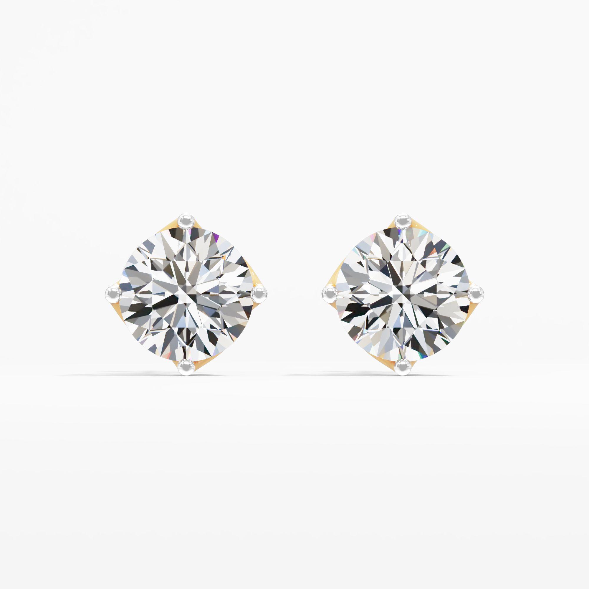 Precious Petalcrest Solitaire Stud Earrings