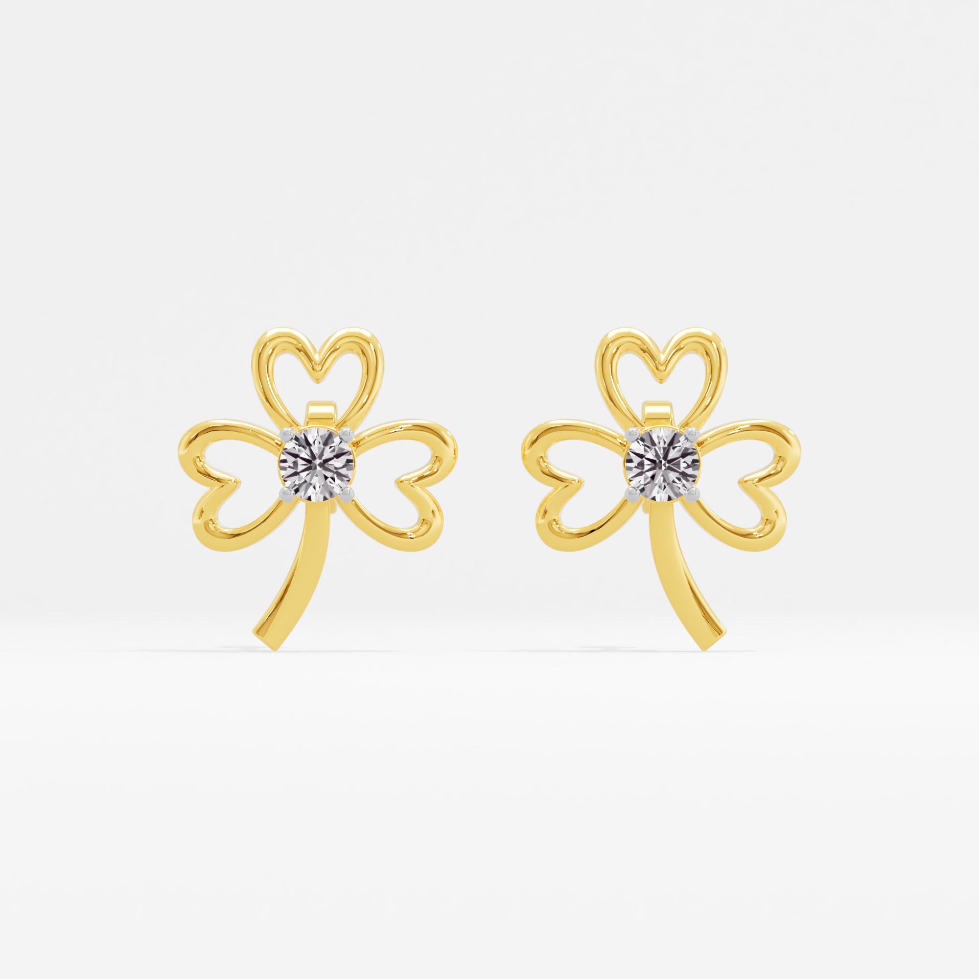 Clove Bloom Solitaire Stud Earrings