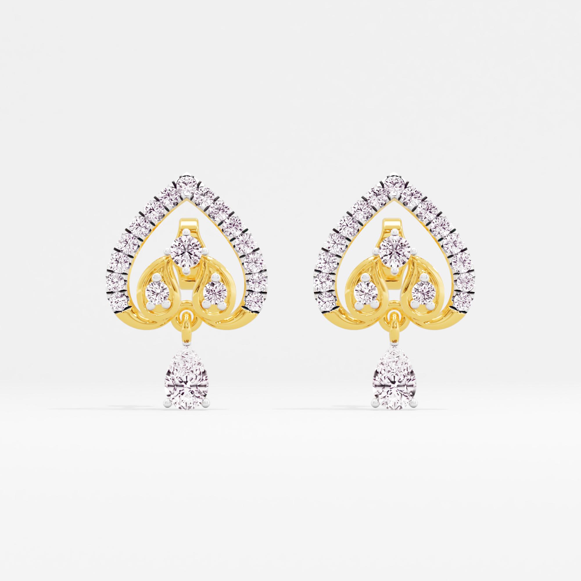 Astra Nova Solitaire Heart Stud Earrings
