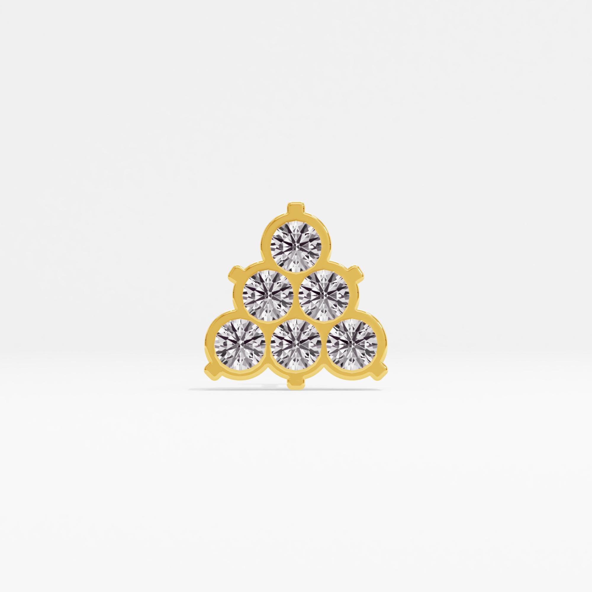 Pyramid Sparkle Cluster Nose Pin
